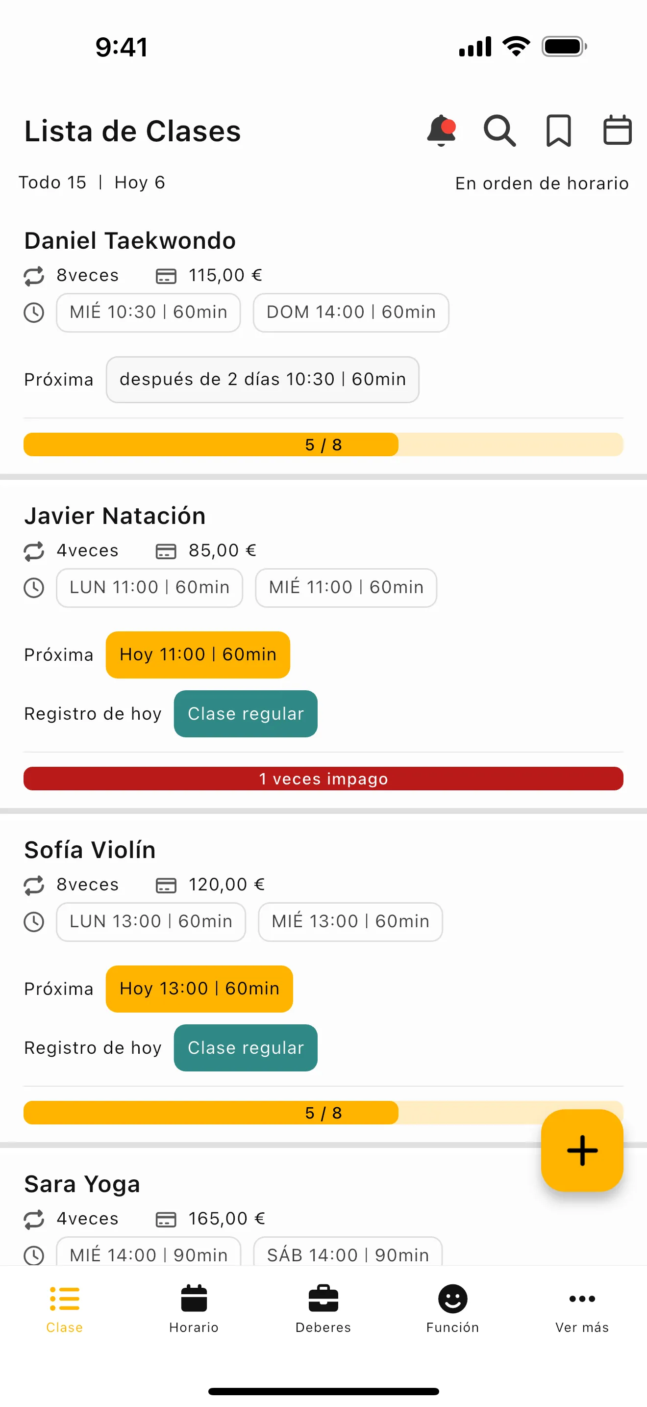 Captura de pantalla de Gestor de Cursos
